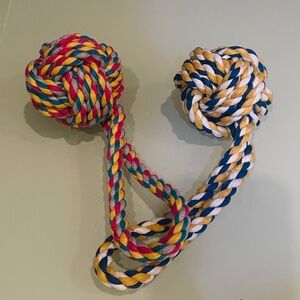 Dog Rope Toys Heavy Duty Large Dogs Aggressive  Puppy Teething 2-Pack